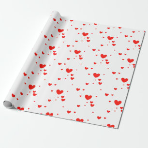 Cadeau Papier Enveloppant Les Petits Coeurs Rouges