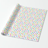 Cadeau Papier enveloppant points colorés (Déroulé)