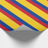 Cadeau Papier enveloppé avec Drapeau de Colombie (Coin)