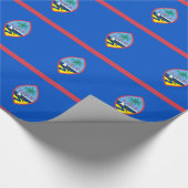 Cadeau Papier enveloppé avec Drapeau de Guam (Coin)