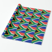 Cadeau Papier enveloppé avec Drapeau de l'Afrique du Sud (Déroulé)