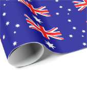 Cadeau Papier enveloppé avec Drapeau de l'Australie (Coin rond)