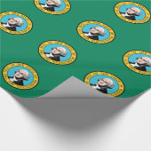 Cadeau Papier enveloppé avec Drapeau de l'État de Washing (Coin)