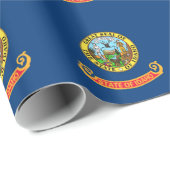 Cadeau Papier enveloppé avec Drapeau de l'Idaho (Coin rond)