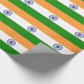 Cadeau Papier enveloppé avec Drapeau de l'Inde (Coin)
