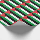 Cadeau Papier enveloppé avec Drapeau de Palestine (Coin)