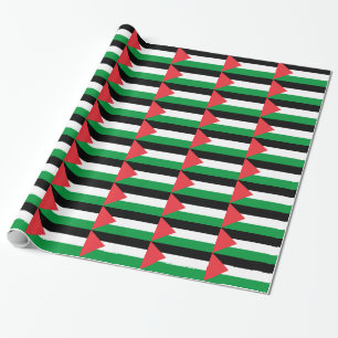 Cadeau Papier enveloppé avec Drapeau de Palestine