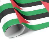 Cadeau Papier enveloppé avec Drapeau de Palestine (Coin rond)