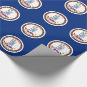 Cadeau Papier enveloppé avec Drapeau de Virginie (Coin)