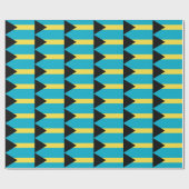 Cadeau Papier enveloppé avec Drapeau des Bahamas (Plat)