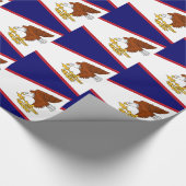 Cadeau Papier enveloppé avec Drapeau des Samoa américaine (Coin)