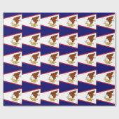 Cadeau Papier enveloppé avec Drapeau des Samoa américaine (Plat)