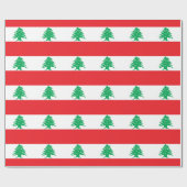 Cadeau Papier enveloppé avec Drapeau du Liban (Plat)