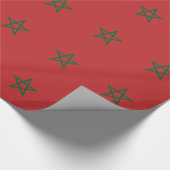 Cadeau Papier enveloppé avec Drapeau du Maroc (Coin)
