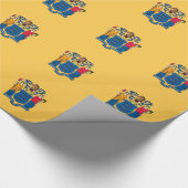 Cadeau Papier enveloppé avec Drapeau du New Jersey (Coin)