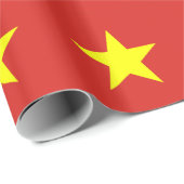 Cadeau Papier enveloppé avec Drapeau du Vietnam (Coin rond)