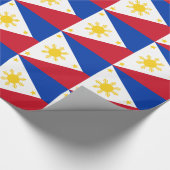 Cadeau Papier enveloppé avec le drapeau des Philippines (Coin)