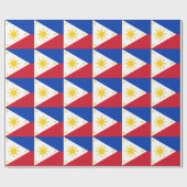 Cadeau Papier enveloppé avec le drapeau des Philippines (Plat)