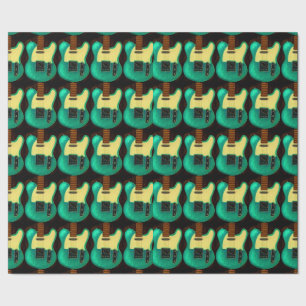 CADEAU PAPIER ENVELOPPÉ PAR MATTE VINTAGE DE GUITARE