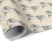 Cadeau Papier équestre pour chevaux de course (Coin rond)