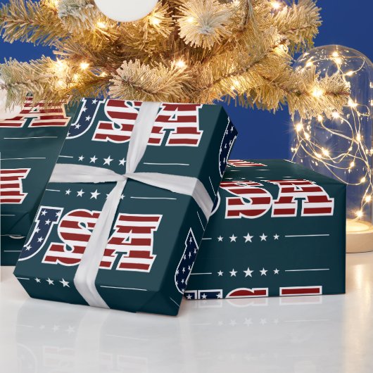 Cadeau Papier étampe USA (Vacances)