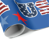 Cadeau Papier étampe USA (Coin rond)