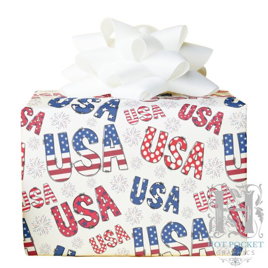 Cadeau Papier étampe USA
