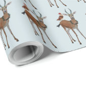 Cadeau Papier FESTIVE ANTELOPE & OWL (Coin rond)