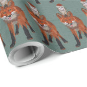 Cadeau Papier FESTIVE FOX & OWL Wrapper (Coin rond)