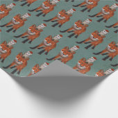 Cadeau Papier FESTIVE FOX & OWL Wrapper (Coin)