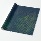 Cadeau Papier Feuille à enveloppement de palme vert foncé (Déroulé)