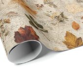 Cadeau Papier Feuille et gravure de script (Coin rond)