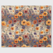 Cadeau Papier Fleur de Papillon Vintage (10) (Plat)