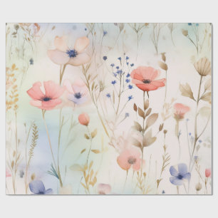 Cadeau Papier fleur sauvage à enveloppement de fée