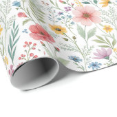 Cadeau 🌸 Papier Fleur sauvage Charming 🌸 (Coin rond)