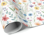 Cadeau 🌸 Papier Fleur sauvage Charming 🌸 (Coin rond)