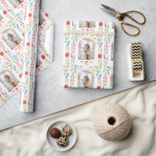 Cadeau Papier fleur sauvage - 'We Love You Mom'