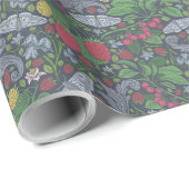 Cadeau Papier fleurs Œillets Papillons (Coin rond)