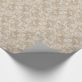 Cadeau Papier floral Burlap & dentelle (Coin)