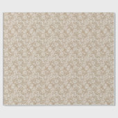 Cadeau Papier floral Burlap & dentelle (Plat)