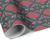 Cadeau Papier Floral Insectes (Coin rond)