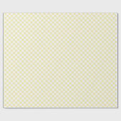 Cadeau Papier Gingham Beurre Rétro Jaune (Plat)