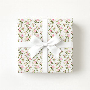 Cadeau Papier Grandmillennial Cottagecore roses roses ros