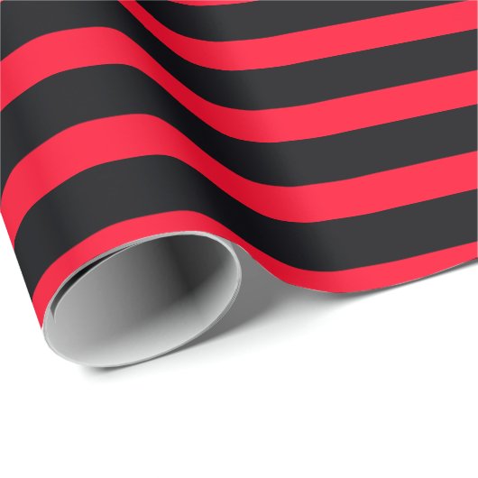 Cadeau Papier Gras Rouge Et Noir (Coin rond)