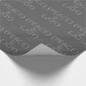 Cadeau Papier Grey Peace and Joy Wrapper (Coin)