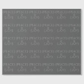 Cadeau Papier Grey Peace and Joy Wrapper (Plat)