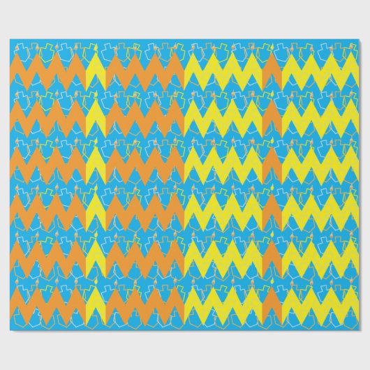 Cadeau Papier Hanoukka "Chevron Menorah" (Plat)