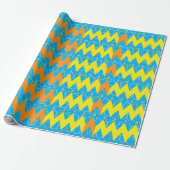 Cadeau Papier Hanoukka "Chevron Menorah" (Déroulé)