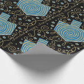 Cadeau Papier Hanoukka "Elegant Dreidels" (Coin)