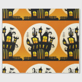 Cadeau Papier Hauné D'Enveloppement Maison Et Lune (Plat)